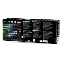 Spirit of Gamer ELITE K70 (TKL, 85 gomb,, RGB LED,USB, anti-ghost, fekete, magyar) vezeték nélküli billentyűzet