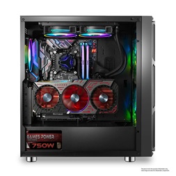 Spirit of Gamer GHOST 5 RGB fekete ablakos táp nélküli ATX ház