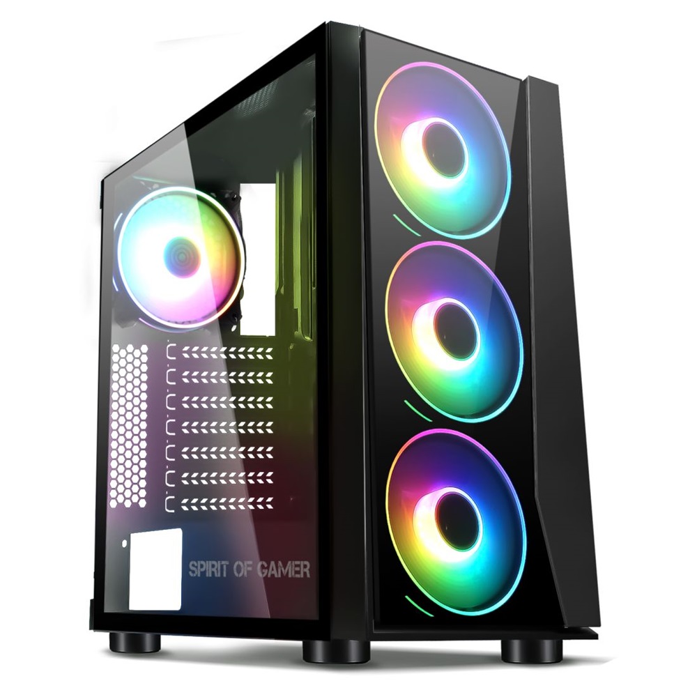 Spirit of Gamer GHOST III RGB fekete ablakos táp nélküli ATX ház