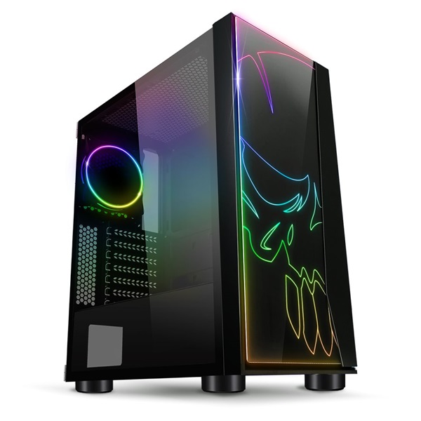 Spirit of Gamer GHOST ONE RGB fekete ablakos táp nélküli mATX ház