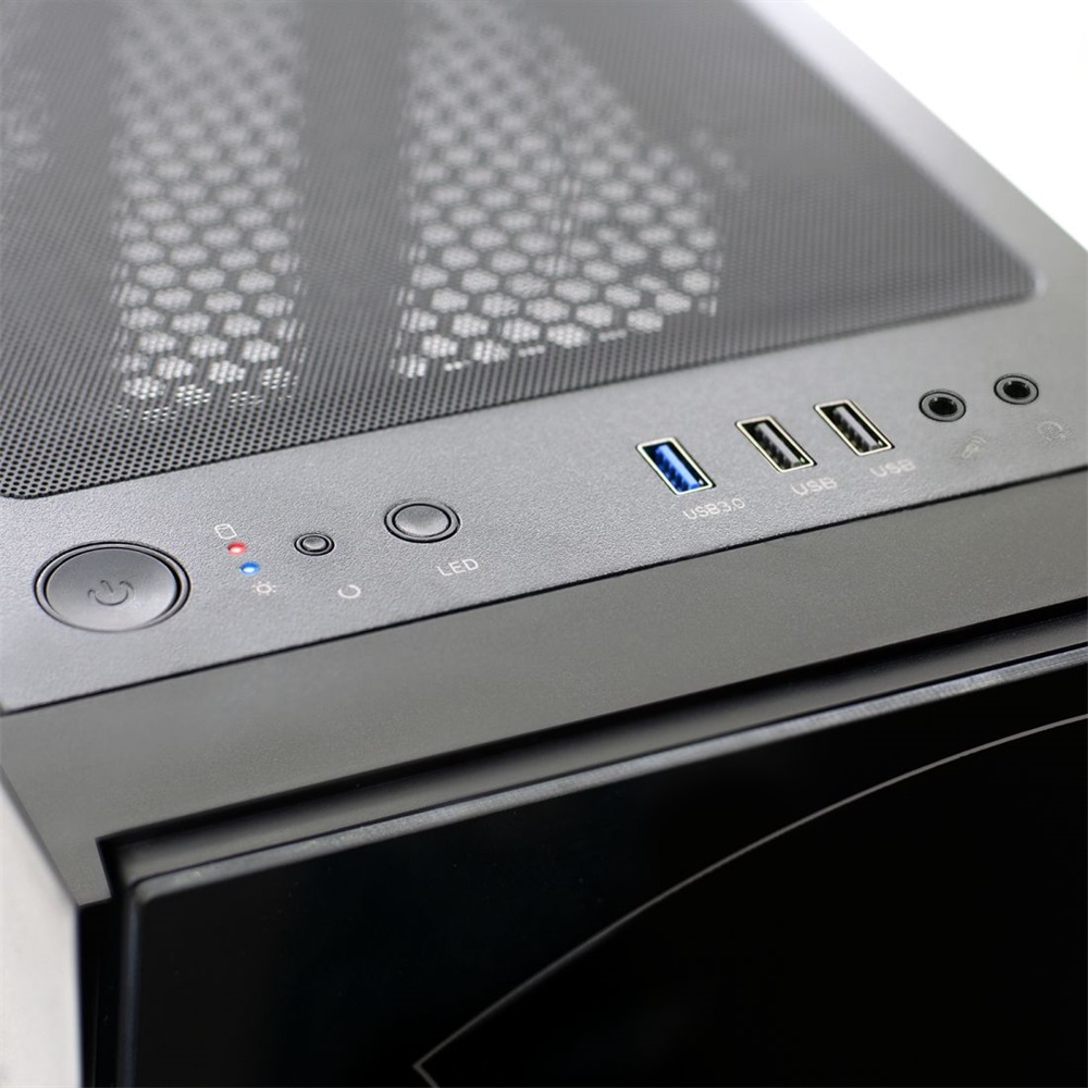 Spirit of Gamer GHOST ONE RGB fekete ablakos táp nélküli mATX ház