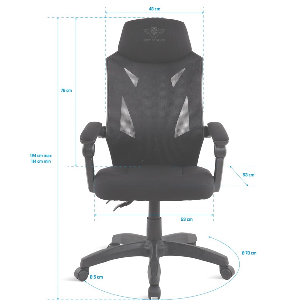 Spirit of Gamer HELLCAT fekete gamer szék