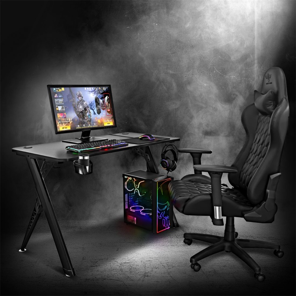Spirit of Gamer Headquarter 200 fekete gamer asztal