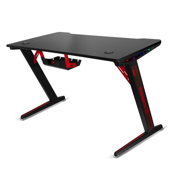 Spirit of Gamer Headquarter 300 RGB LED fekete gamer asztal