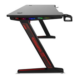Spirit of Gamer Headquarter 300 RGB LED fekete gamer asztal