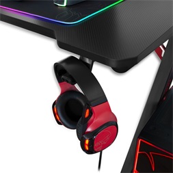 Spirit of Gamer Headquarter 300 RGB LED fekete gamer asztal
