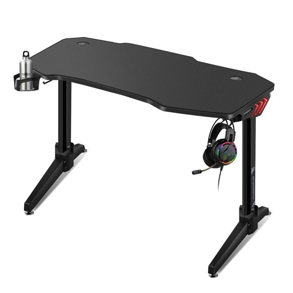 Spirit of Gamer Headquarter 400 RGB LED fekete gamer asztal