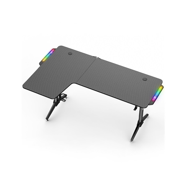 Spirit of Gamer Headquarter 600 L RGB LED fekete gamer asztal