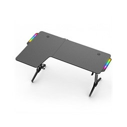 Spirit of Gamer Headquarter 600 L RGB LED fekete gamer asztal