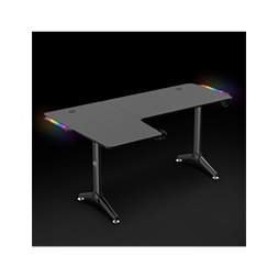 Spirit of Gamer Headquarter 600 L RGB LED fekete gamer asztal