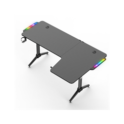 Spirit of Gamer Headquarter 600 R RGB LED fekete gamer asztal
