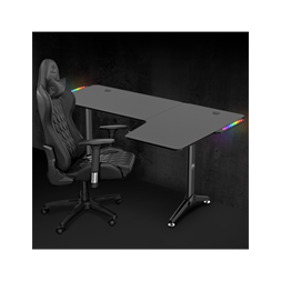 Spirit of Gamer Headquarter 600 R RGB LED fekete gamer asztal