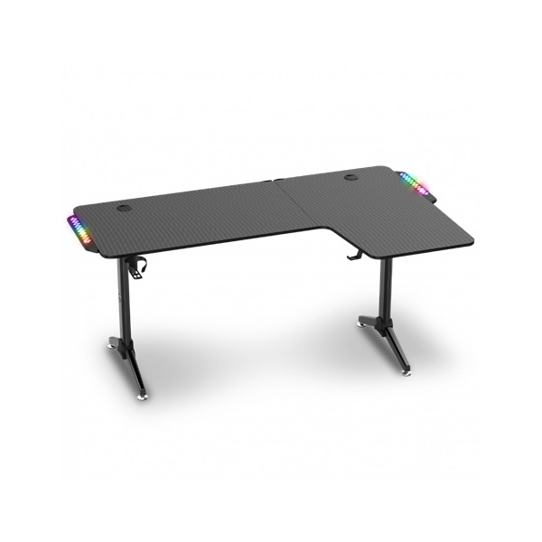 Spirit of Gamer Headquarter 600 R RGB LED fekete gamer asztal