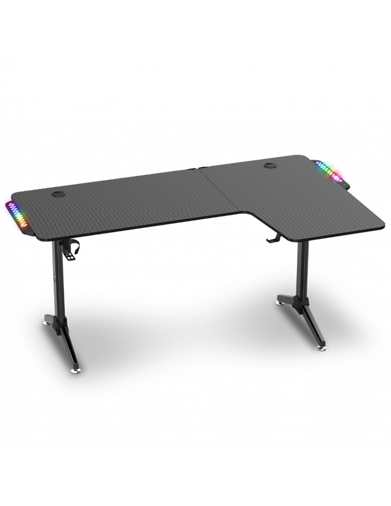 Spirit of Gamer Headquarter 600 R RGB LED fekete gamer asztal
