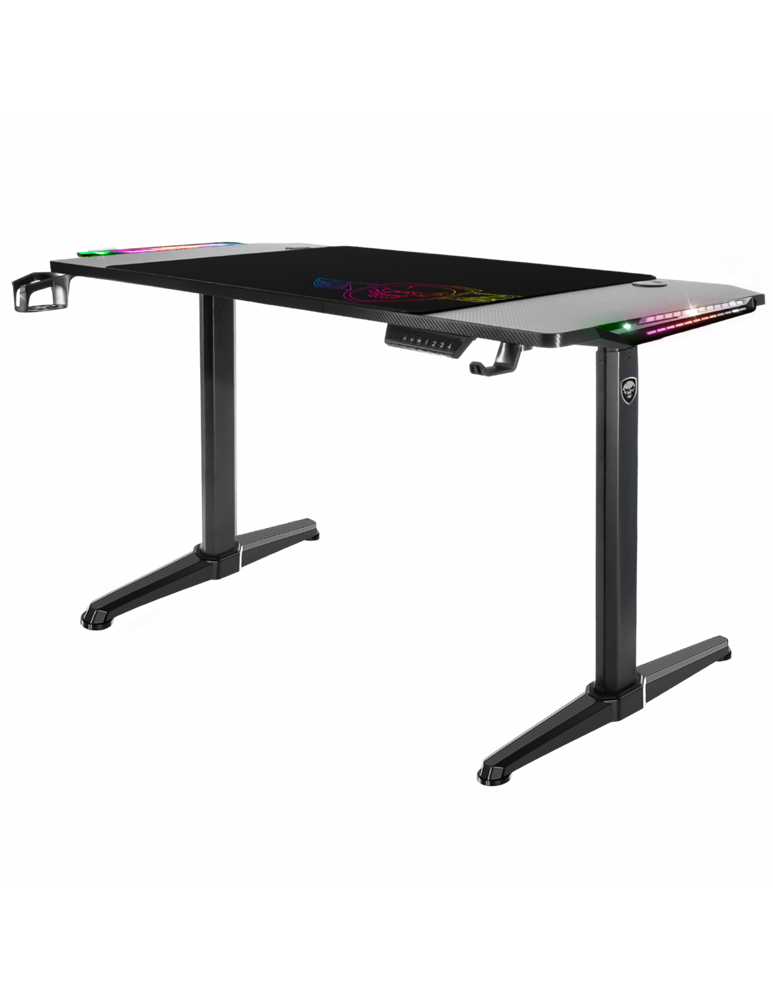Spirit of Gamer Headquarter 800 RGB LED fekete gamer asztal