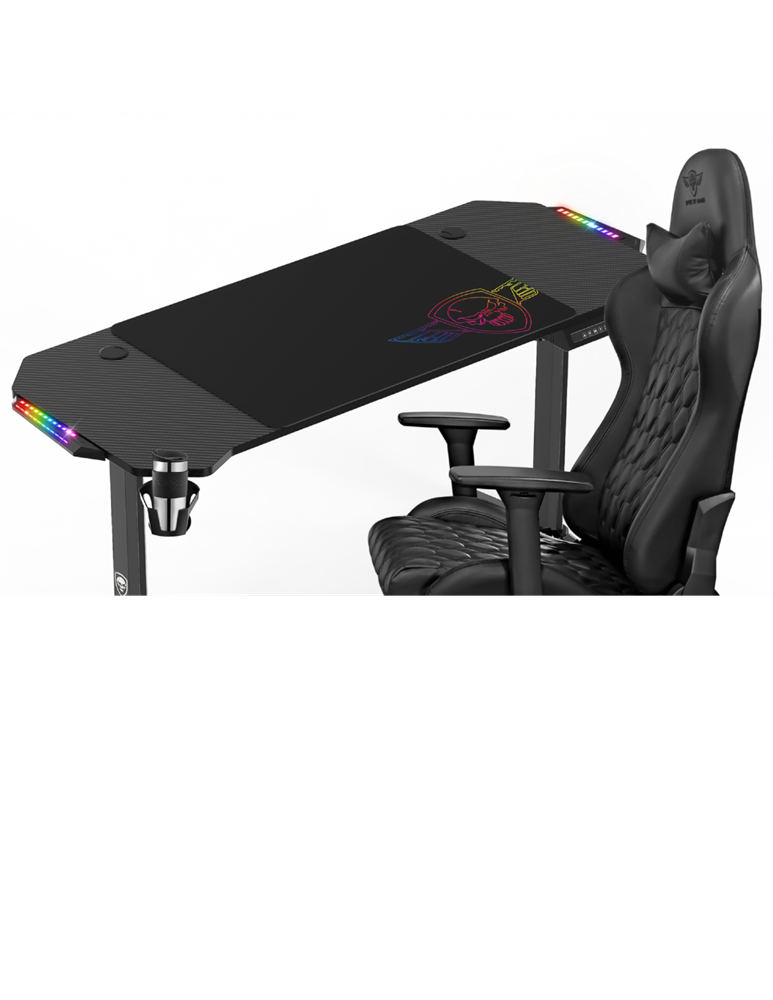Spirit of Gamer Headquarter 800 RGB LED fekete gamer asztal