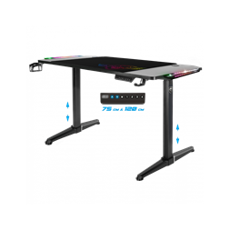 Spirit of Gamer Headquarter 800 RGB LED fekete gamer asztal