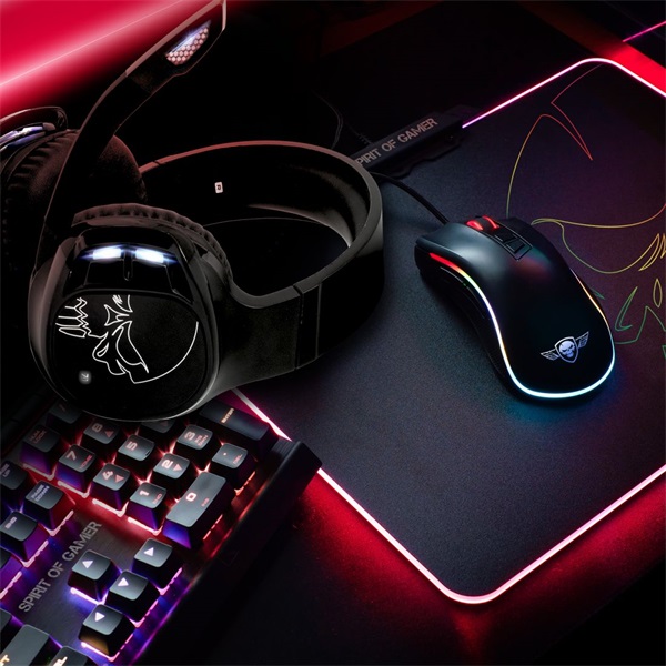 Spirit of Gamer MIC-XH1100 fekete 7.1 vezeték nélküli gamer headset