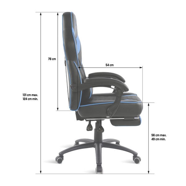 Spirit of Gamer MUSTANG kék gamer szék