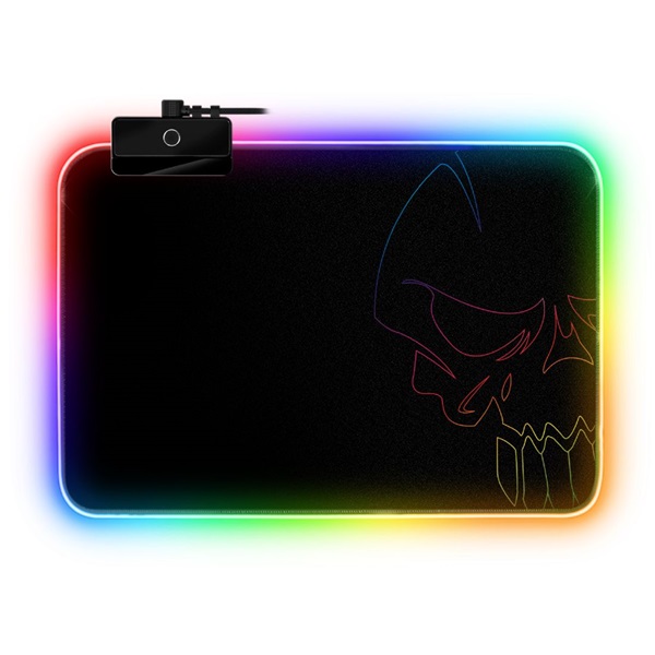 Spirit of Gamer Medium fekete RGB LED világító gamer egérpad