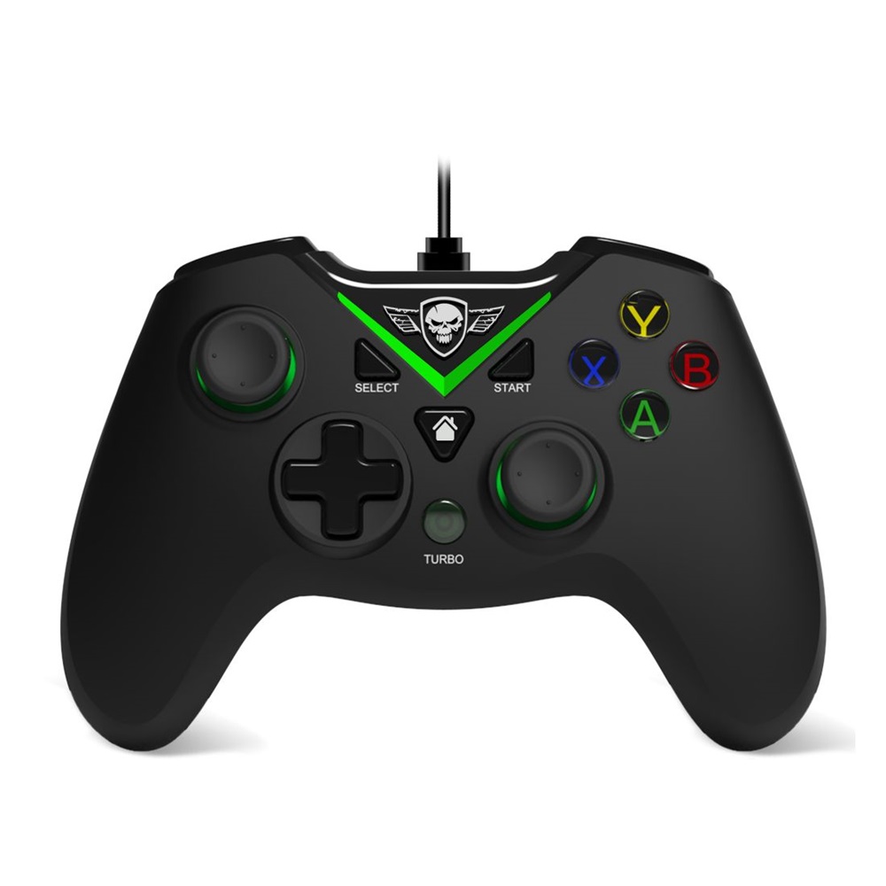 Spirit of Gamer SOG-WXB1 PGX WIRED fekete-zöld Xbox One/PC/Xbox Series vezetékes fekete kontroller