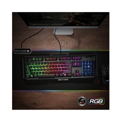 Spirit of Gamer PRO-K5 HUN fekete RGB USB gamer billentyűzet