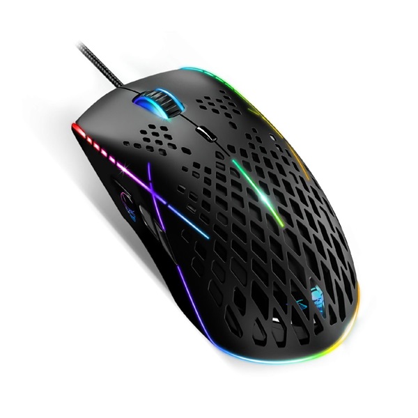 Spirit of Gamer S-XM100 RGB 12400DPI fekete gamer egér