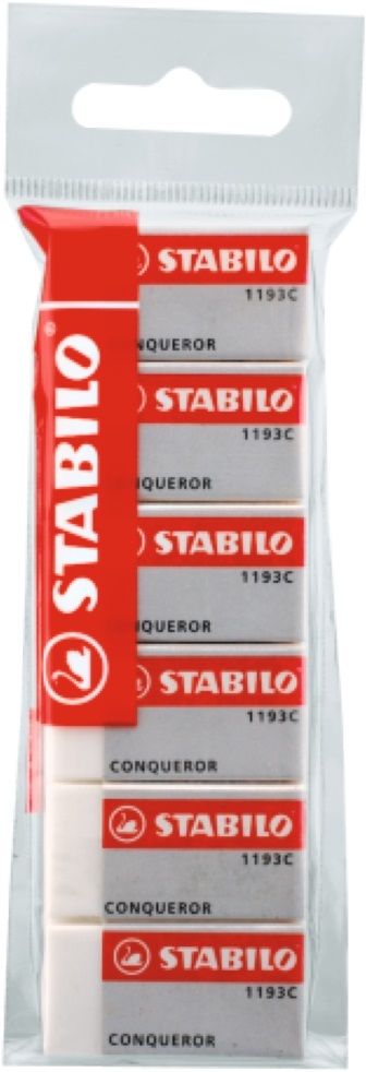 Stabilo Conqueror 6db/csomag radír