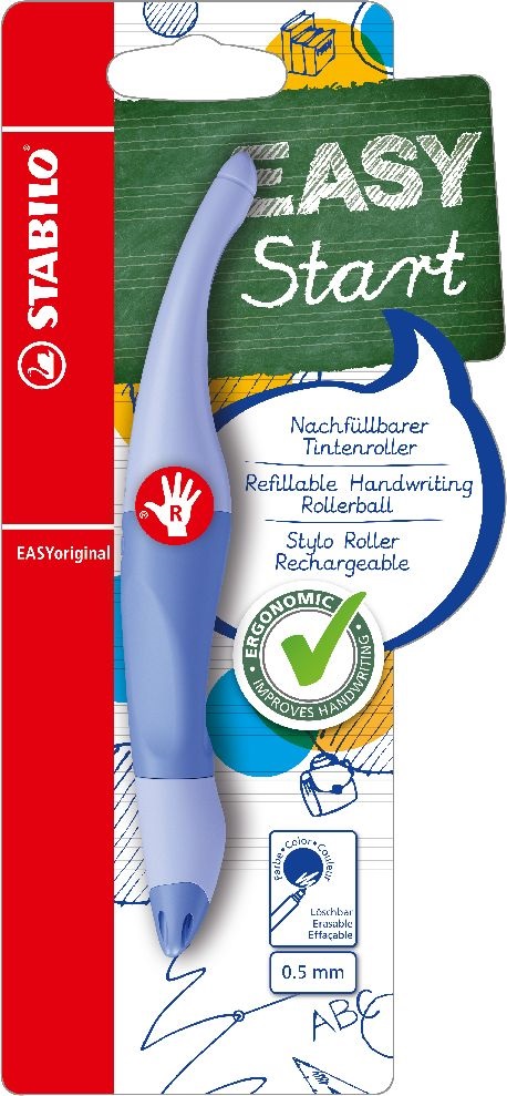 Stabilo EASYoriginal Pastel jobbkezes kék bliszterben+refill rollerirón