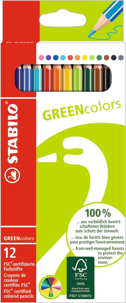 Stabilo Greencolors 12db-os színesceruza készlet