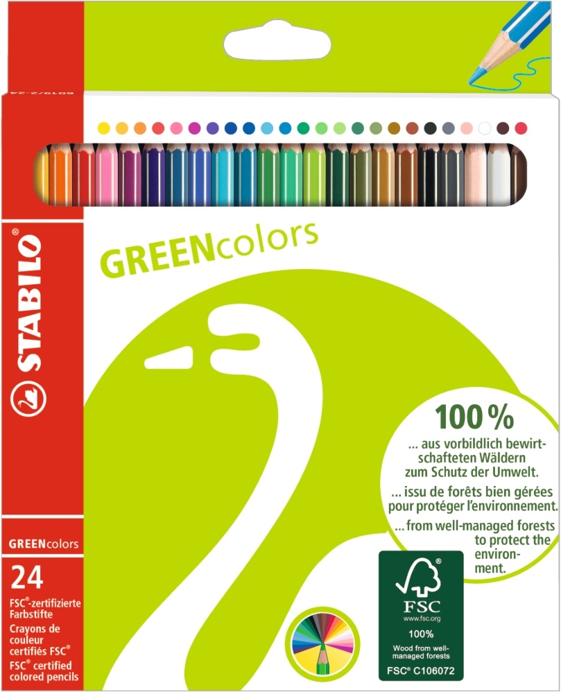Stabilo Greencolors 24db-os színesceruza készlet