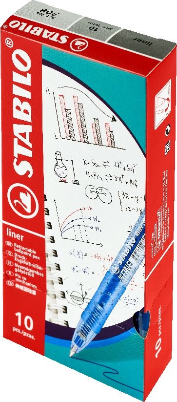 Stabilo Liner 308 10 db/csomag kék golyóstoll