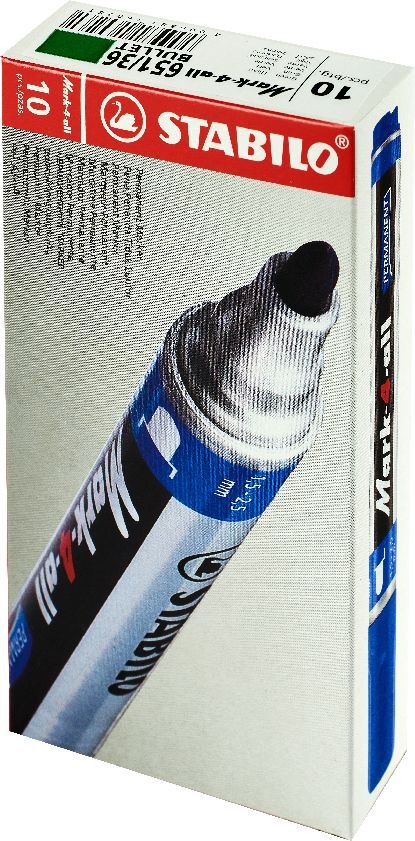 Stabilo Mark-4-All 10db/csomag zöld gömb hegyű alkoholos marker