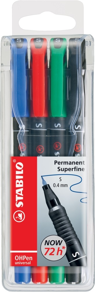 Stabilo OHPen 841 S 4db-os vegyes színű permanent marker készlet
