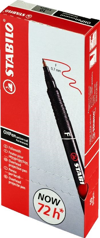 Stabilo OHPen 842"F" 10db/csomag piros permanent marker