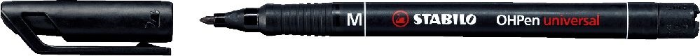 Stabilo OHPen 843"M" 10db/csomag fekete permanent marker