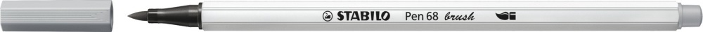 Stabilo Pen 68 brush középszürke ecsetfilc