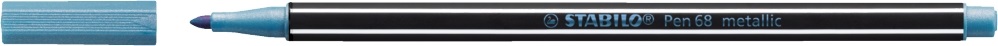 Stabilo Pen 68 metallic metálkék filctoll