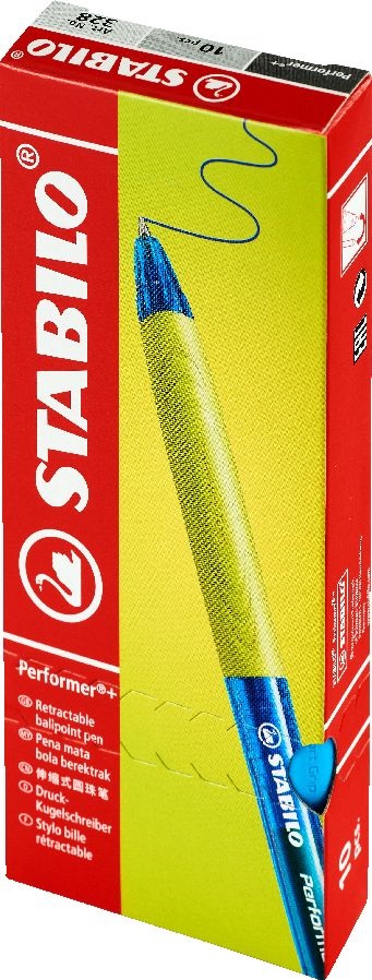 Stabilo Performer+ 10db/csomag kék golyóstoll