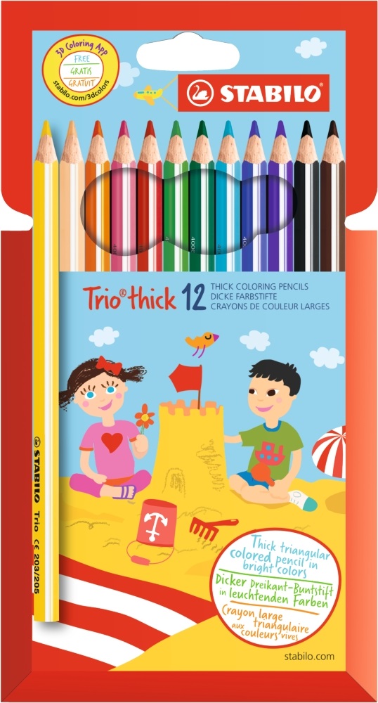 Stabilo Trio thick vastag 12db-os színesceruza készlet