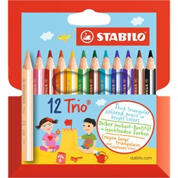 Stabilo Trio vastag rövid 12db-os színes ceruza készlet
