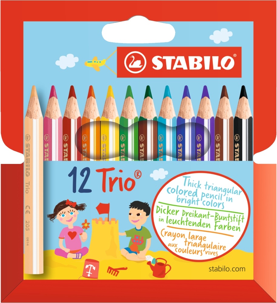 Stabilo Trio vastag rövid 12db-os színesceruza készlet