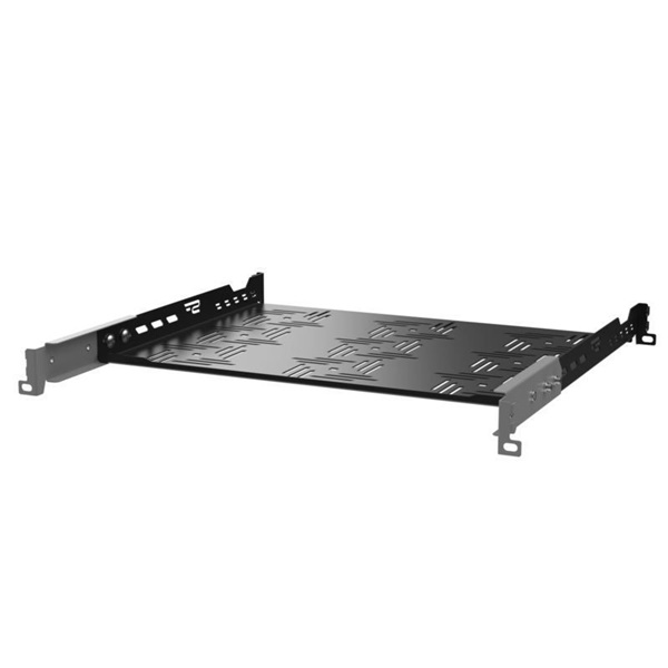 Stalflex B-RSA19-1U-350B 19" 1U 350mm mély 4 ponton rögzíthető fekete fix tálca (Újracsomagolt)