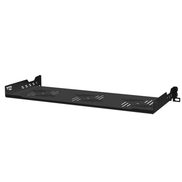 Stalflex B-RSF19-1U-200B 19" 1U 200mm mély 2 ponton rögzíthető fekete fix tálca