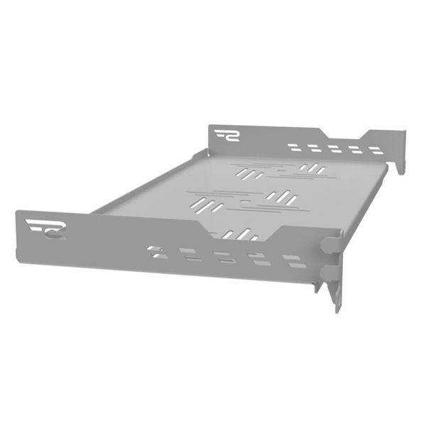 Stalflex B-RSF19-1U-200G 19" 1U 200mm mély 2 ponton rögzíthető szürke fix tálca