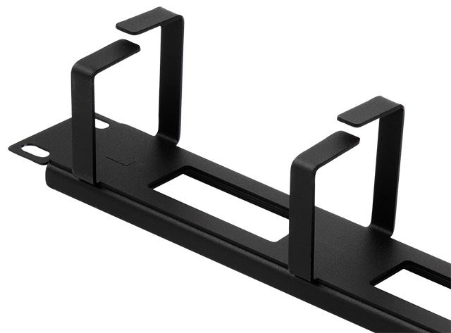 Stalflex CO19-1U-TB-B 19" 1U hátsó lyukas gyűrűs fekete kábelrendező