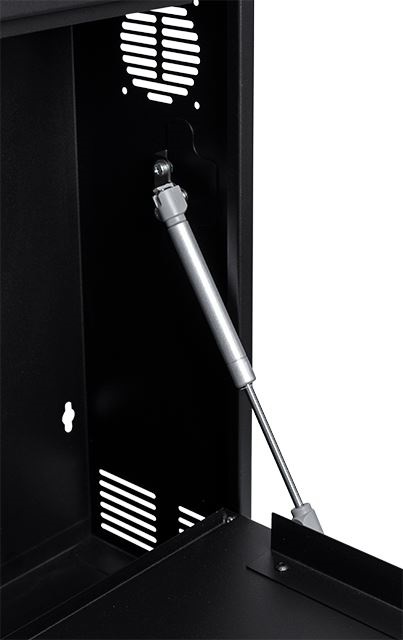 Stalflex CR19-3U-180-B 19" 3U 180mm mély fekete fém ajtós fali rack szekrény