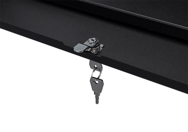 Stalflex CR19-3U-180-B 19" 3U 180mm mély fekete fém ajtós fali rack szekrény