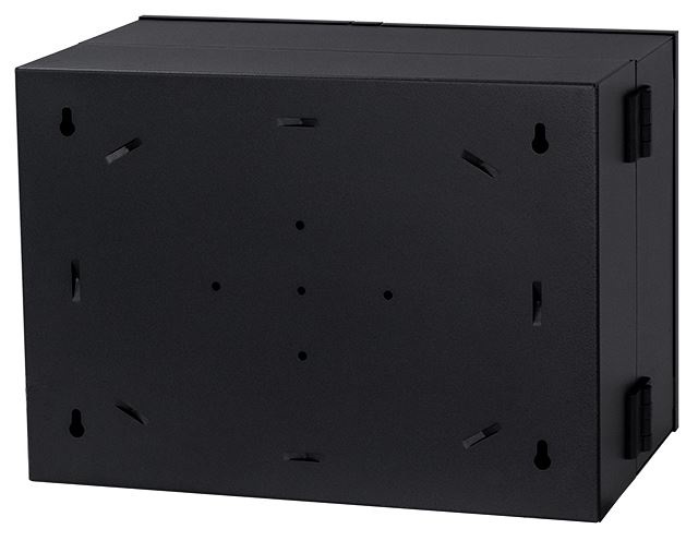 Stalflex PN2K-24D-3S-B fekete 2 kamrás falra szerelhető üres optikai elosztódoboz