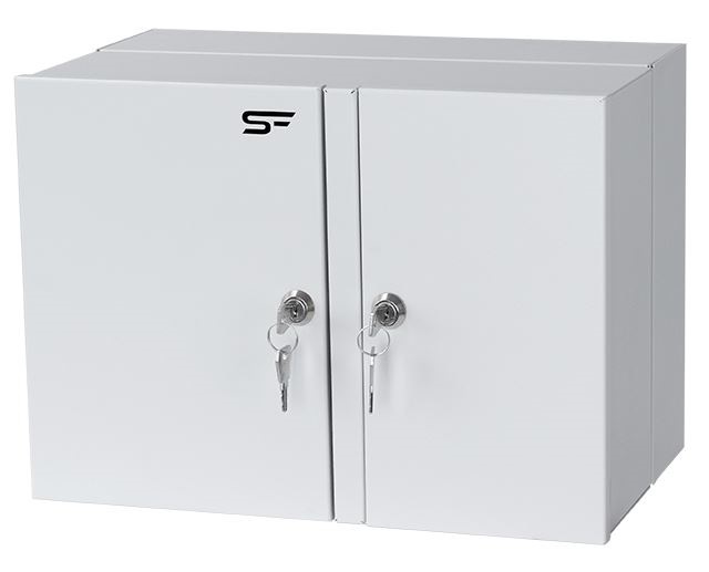 Stalflex PN2K-24D-3S-G szürke 2 kamrás falra szerelhető üres optikai elosztódoboz